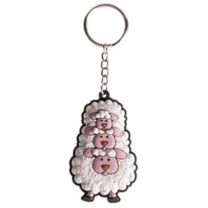 Funky PVC keyring - 3 Sheep