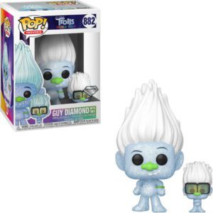 Funko POP! Movies Trolls World Tour Hip Hop Guy Diamond with Tiny Glitter