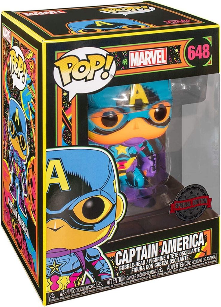 Funko POP! Marvel Black Light Captain America Limited Edition - LJ Shop -  Swiss Online Shop
