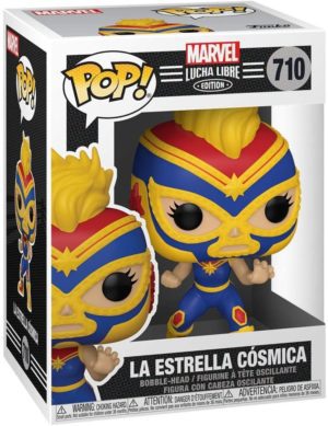 Funko POP! Marvel Luchadores Captain Marvel La Estrella Cosmica