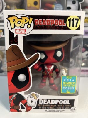Funko POP! Marvel Deadpool Cowboy Deadpool Edition Limitée Summer Convention 2016 - Boîte Imparfaite