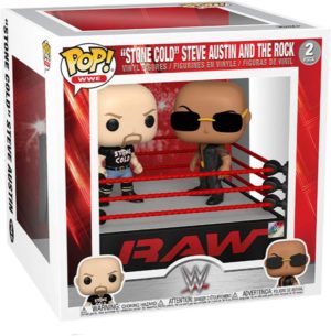 Funko POP! WWE 2-Pack "Stone Cold" Steve Austin and The Rock in Wrestling Ring