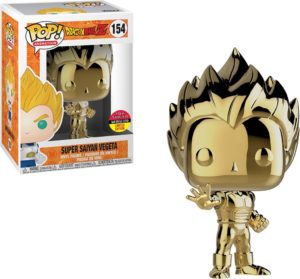 Funko POP! Animation Dragon Ball Z Super Saiyan Vegeta Chrome Gold Limited Edition Toy Tokyo 2018