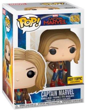 Funko POP! Captain Marvel - Captain Marvel (Veste Brune) Edition Limitée Hot Topic