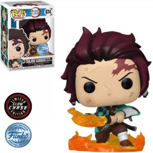Funko POP! Animation Demon Slayer Tanjiro Kamado (Hinokami Kagura Dance) Edition Limitée Phosphorescente Chase