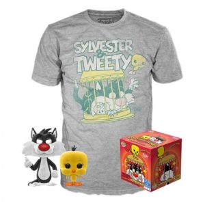 Funko POP! Animation Looney Tunes Sylvester and Tweety Flocked Limited Edition + T-Shirt Size L