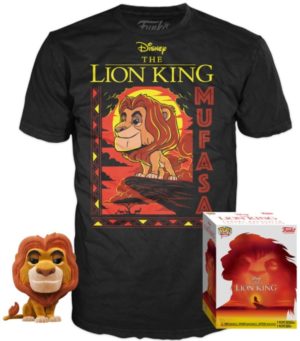 Funko POP! Disney Le Roi Lion Mufasa Edition Limitée Floquée + T-Shirt Taille L