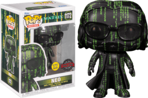 Funko POP! Movies The Matrix 4 Neo in the Matrix (Coded) Glow in the Dark Limited Edition