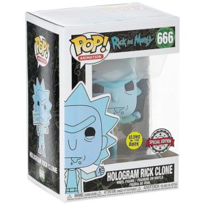 Funko POP! Animation Rick & Morty Hologram Rick Clone (Protester) Phosphoreszierend Limitierte Auflage