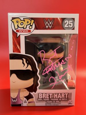 Funko POP! WWE Bret Hart Signée par Bret Sergeant Hart (Bret Hart) avec Authentification + Boîte Acrylique
