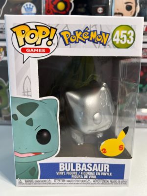 Funko POP! Games Pokémon Bulbizarre Argent Métallique 25ème Anniversaire - Boîte Imparfaite