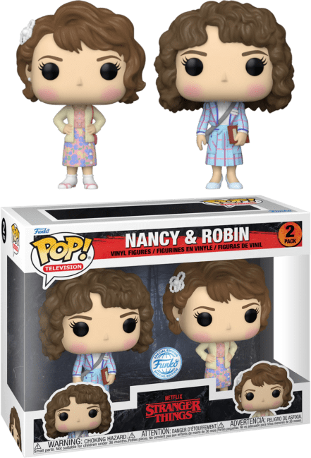 Funko POP! 2-Pack Stranger Things Nancy & Robin (Victor Creel Visit) Edition Limitée