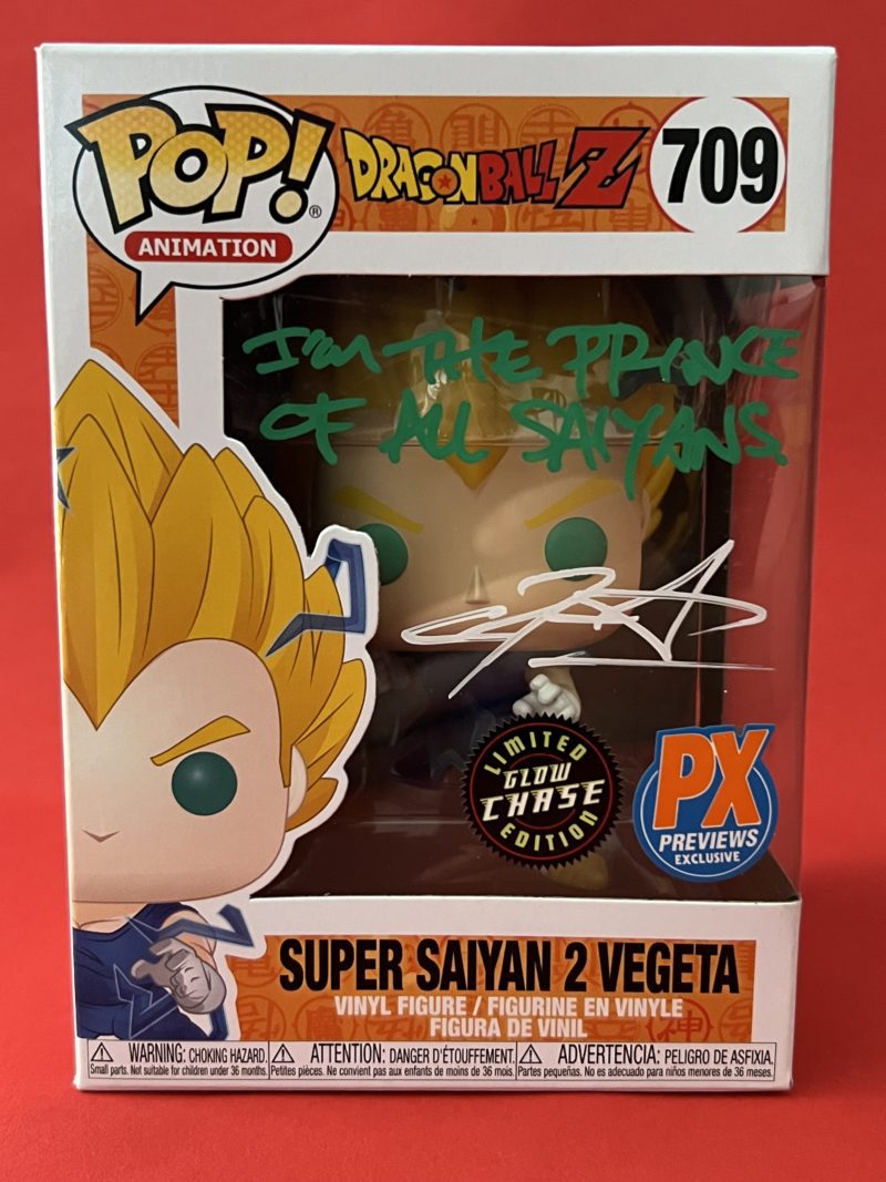 Christopher Sabat Signed Funko POP Dragon Ball Z Vegeta Powering UP GI –  Zobie Productions