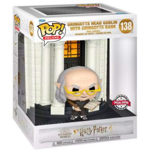 Funko POP! Harry Potter Deluxe Gringotts Head Goblin with Gringotts Bank Edition Limitée 15cm