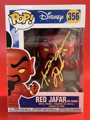 Funko POP! Disney Aladdin Red Jafar (As Genie) Signed by Jonathan Freeman with Authentication + Acrylic Box