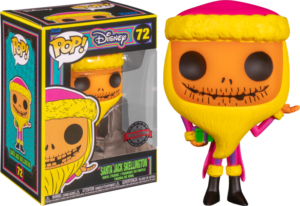 Funko POP! The Nightmare Before Christmas Black Light Santa Jack Skellington Limited Edition