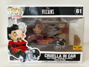 Funko POP! Rides Disney Villains 101 Dalmatiens Cruella in Car Edition Limitée Hot Topic 15cm - Boîte Imparfaite