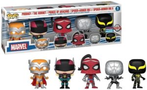 Funko POP! 5-Pack Marvel Year of the Spider Prodigy / The Hornet / Prince of Arachne / Spider-Armor MK I / Spider-Armor MK II Limited Edition
