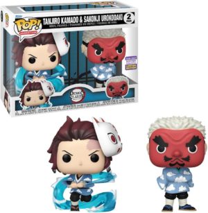 Funko POP! Animation 2-Pack Demon Slayer Tanjiro Kamado & Sakonji Urokodaki Limited Edition Summer Convention 2023