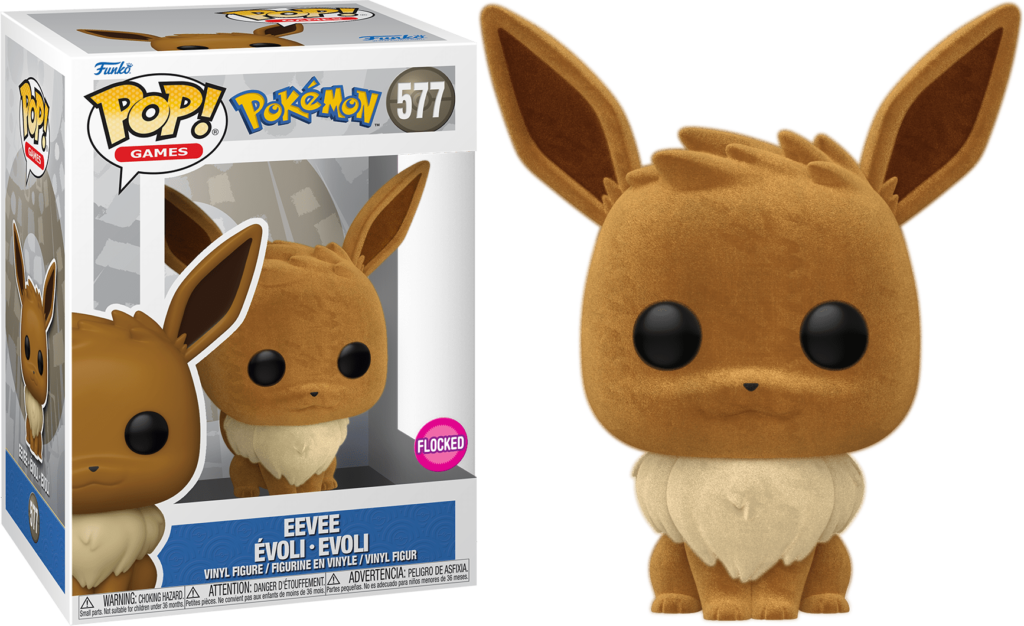 Funko pop Pokemon Evoli flocked