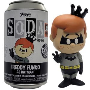 Funko Soda Freddy Funko as Batman Black and Gray Limited Edition Heavy Metal Halloween 2023 - 5000 Pieces