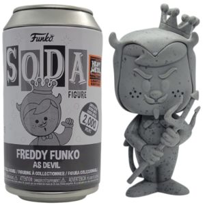 Funko Soda Freddy Funko as Devil Black and White Limited Edition Heavy Metal Halloween 2023 - 2000 Pieces