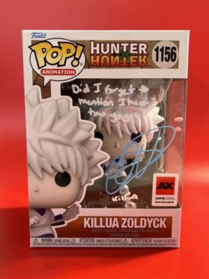 Funko POP! Animation Hunter x Hunter Killua Zoldyck with Yo-yo Edition Limitée Anime Expo 2022 Signée par Cristina Vee avec Authentification + Boîte Acrylique