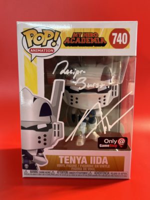 Funko POP! Animation My Hero Academia Tenya Iida Edition Limitée GameStop Signée par J. Michael Tatum avec Authentification + Boîte Acrylique