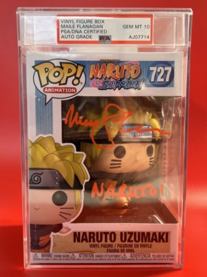 Funko POP! Animation Naruto Shippuden Naruto Uzumaki (Running) Signée par Maile Flanagan avec Authentification - Encapsulée