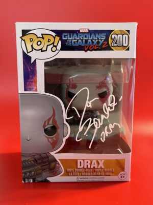 Funko POP! Marvel Les Gardiens de la Galaxie Vol.2 Drax Signée par David Bautista avec Authentification + Boîte Acrylique