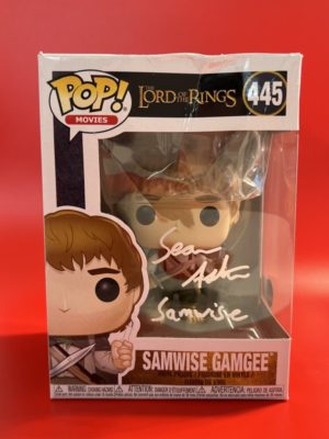 Funko POP! Movies Le Seigneur des Anneaux Samwise Gamgee Signée par Sean Astin avec Authentification + Boîte Acrylique