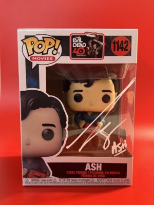 Funko POP! Movies The Evil Dead 40th Anniversary Ash Signée par Bruce Campbell avec Authentification + Boîte Acrylique