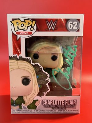 Funko POP! WWE Charlotte Flair Signée par Ashley Elizabeth Fliehr (Charlotte Flair) avec Authentification + Boîte Acrylique