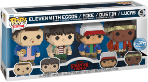 Funko POP! 4-Pack 8-Bit Stranger Things Eleven with Eggos / Mike / Dustin / Lucas Limitierte Auflage