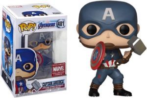 Funko POP! Avengers Endgame Captain America (with Mjolnir) Edition Limitée Collector Corps