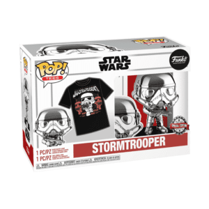 Funko POP! Star Wars Stormtrooper (Silver Metallic) Edition Limitée + T-Shirt Taille L