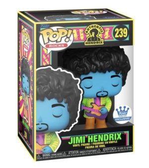 Funko POP! Rocks Jimi Hendrix Lumière Noire Jimi Hendrix with Purple Guitar Edition Limitée