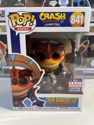 Funko POP! Games Crash Bandicoot 4 It's About Time Crash Bandicoot in Mask Armor Limited Edition Summer Convention 2021 - Imperfect Box