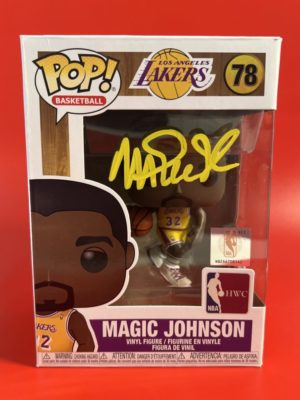 Funko POP! Basketball Los Angeles Lakers Magic Johnson Signée par Magic Johnson avec Authentification + Boîte Acrylique