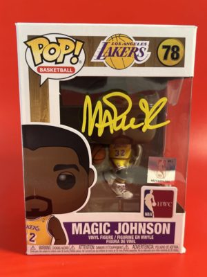 Funko POP! Basketball Los Angeles Lakers Magic Johnson Signée par Magic Johnson avec Authentification + Boîte Acrylique