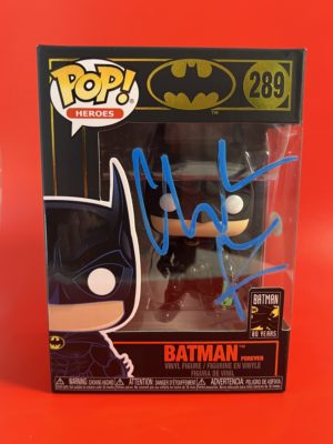 Funko POP! Heroes Batman Forever - Batman Signée par Christian Bale avec Authentification + Boîte Acrylique
