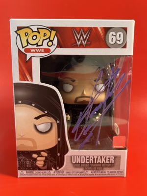 Funko POP! WWE Undertaker (Hooded) Signed by Mark William Calaway (Undertaker) with Authentication + Acrylic Box