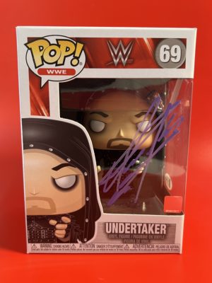 Funko POP! WWE Undertaker (Hooded) Signed by Mark William Calaway (Undertaker) with Authentication + Acrylic Box