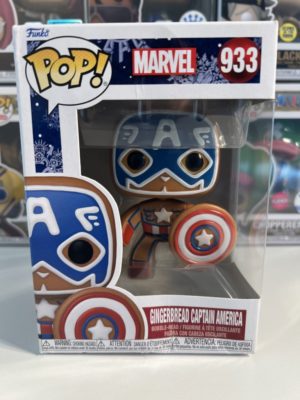 Funko POP! Marvel Holiday Gingerbread Captain America - Imperfect Box