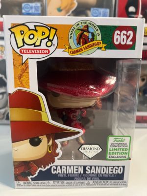 Funko POP! Television Where in the world is Carmen Sandiego - Carmen Sandiego Diamond Edition Limitée Spring Convention 2019 - Boîte Imparfaite