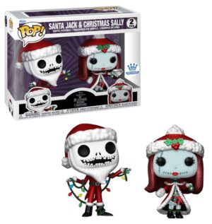 Funko POP! 2-Pack Disney L'Étrange Noël de Monsieur Jack - Santa Jack & Christmas Sally Diamond Edition Limitée