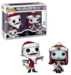 Funko POP! 2-Pack Disney The Nightmare Before Christmas Santa Jack & Christmas Sally Diamond Limited Edition
