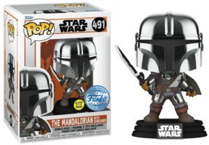 Funko POP! Star Wars The Mandalorian with Darksaber Glow in the Dark Limited Edition