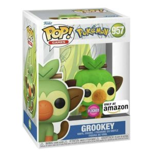 Funko POP! Games Pokémon Grookey Flocked Limited Edition Amazon