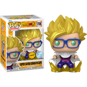Funko POP! Animation Dragon Ball Super - Super Hero - Super Saiyan Gohan in Cape Metallic Limited Edition Chase + Acrylic Box